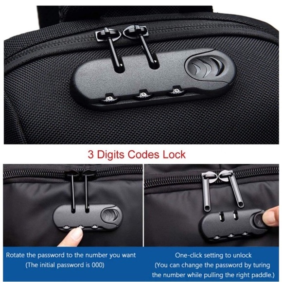 Sling Bag for Men TSA Anti-Theft Large Capacity Shoulder Bag  Anti Theft Sling Bag Shoulder Crossbody Waterproof